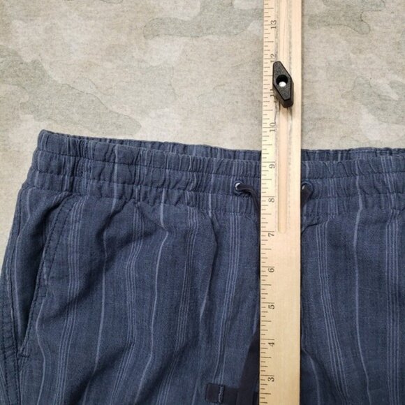 L.L. Bean Pants Womens 8P Blue Stripped Wide Leg Favorite Fit Pockets Drawstring - Picture 4 of 4
